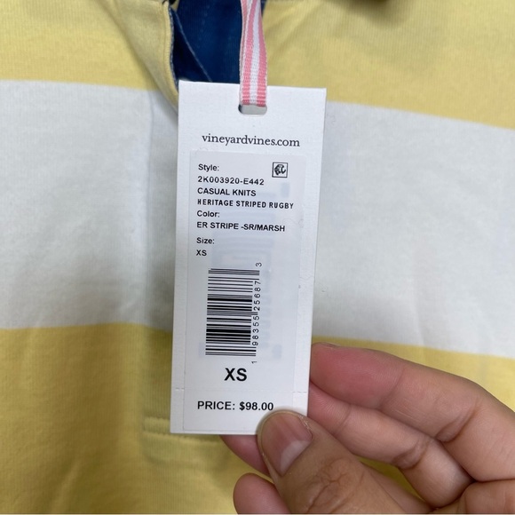 Vineyard Vines CASUAL KNITS
HERITAGE STRIPED RUGBY Sz XS - Picture 5 of 5